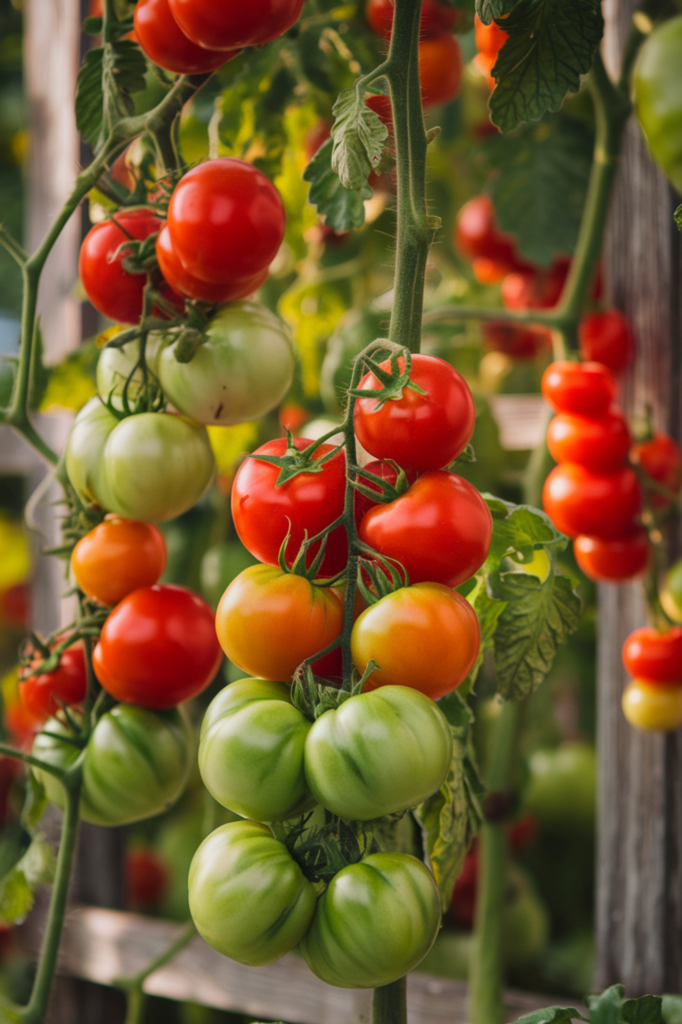 Imagine plump, sun-ripened tomatoes hanging from lush green vines, their vibrant red hues glowing in the warm summer light. Whether sliced into a salad, blended into a sauce, or eaten fresh off the vine, tomatoes are a summer staple