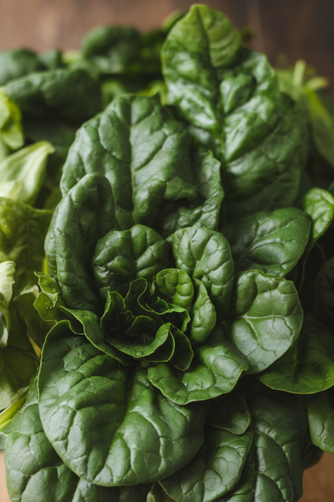 Tender, nutrient-rich spinach leaves ready to be tossed into fresh salads, smoothies, or cooked dishes.